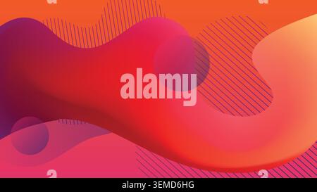 A bright liquid energy gradient with warm flowing tones and abstract waves, perfect for motivational designs, digital visuals, branding, and energetic creative projects Stock Vector