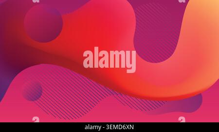 A dynamic red to orange fluid wave background with modern gradients and diagonal overlays, ideal for energetic digital designs, posters, and creative presentations Stock Vector