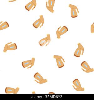 pattern compact steamer portable cartoon vector Stock Vector