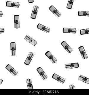 pattern brown coffee grinder electric cartoon vector Stock Vector