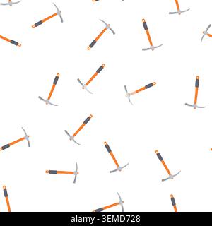 pattern miner pickaxe cartoon vector Stock Vector