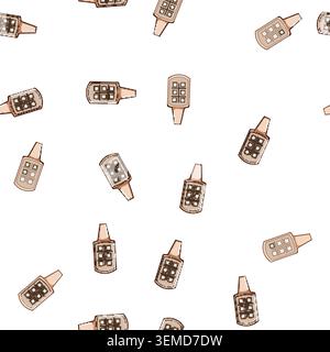 pattern footrest medical bed control cartoon vector Stock Vector
