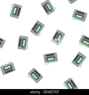 pattern scanner printer paper cartoon vector Stock Vector
