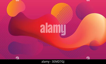 A bold abstract background featuring fluid liquid shapes and vibrant gradients. Perfect for digital projects, presentations, and modern design themes Stock Vector