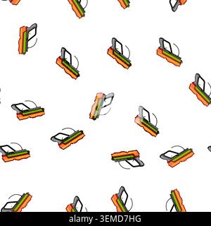 pattern Colorful toy blaster for active laser game Stock Vector