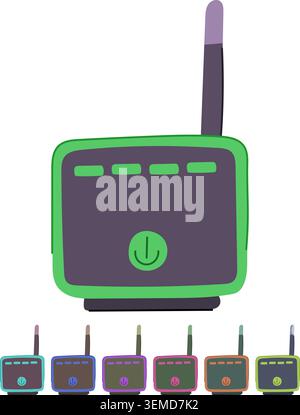 device travel router vector cartoon graphic Stock Vector