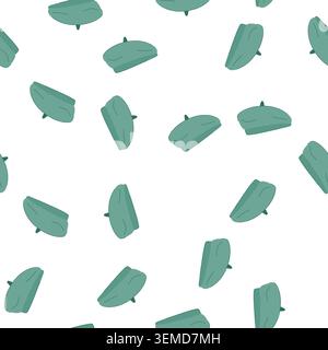 pattern headwear beret cartoon vector Stock Vector