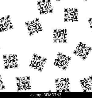 pattern switches qr code label cartoon vector Stock Vector