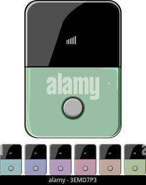 train 5g modem cartoon vector graphic Stock Vector