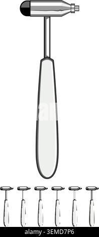 tool reflex hammer cartoon vector graphic Stock Vector