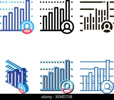 candidate variety statistics icon vector outline Stock Vector