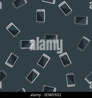 seamless pattern tablet pen display cartoon vector Stock Vector
