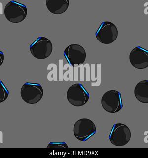 seamless pattern music smart speaker cartoon vector Stock Vector