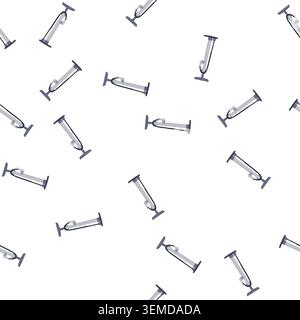 pattern bicycle floor pump for inflating tires Stock Vector