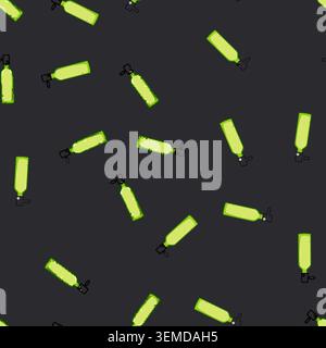 seamless pattern black diving cylinder cartoon vector Stock Vector