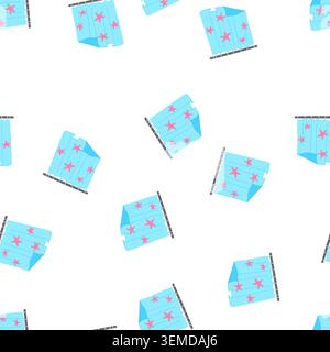 pattern bathroom shower curtain cartoon vector Stock Vector