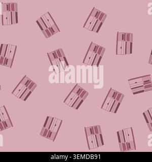 seamless pattern top desk organizer cartoon vector Stock Vector