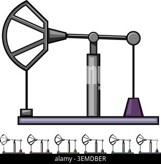 derrick oil rig cartoon vector graphic Stock Vector