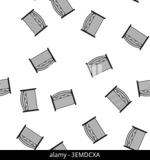 pattern metal park fence cartoon vector Stock Vector