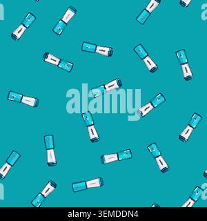 seamless pattern juicer blender kitchen cartoon vector Stock Vector