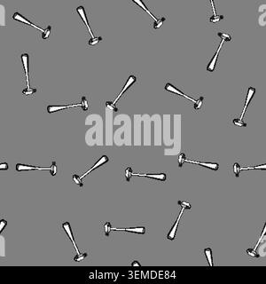 seamless pattern percussion reflex hammer cartoon vector Stock Vector