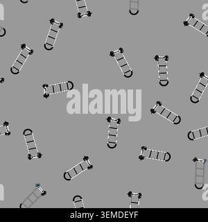 seamless pattern mobility hand cart cartoon vector Stock Vector