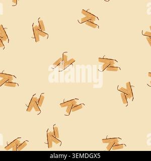 seamless pattern stump wood log cartoon vector Stock Vector