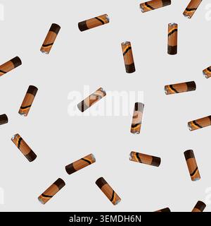seamless pattern electric battery energy cartoon vector Stock Vector