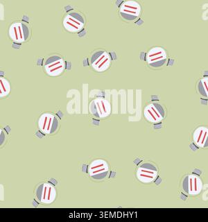 seamless pattern control water gas meter cartoon vector Stock Vector