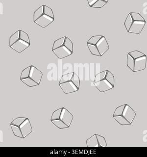 seamless pattern ecofriendly ice cubes reusable cartoon vector Stock Vector