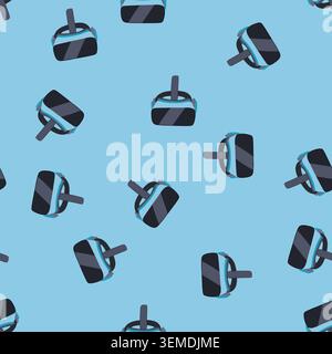 seamless pattern display augmented reality ar glasses cartoon vector Stock Vector