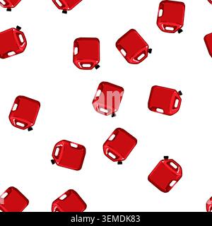 pattern oil fuel can cartoon vector Stock Vector