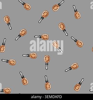 seamless pattern eating smart spoon cartoon vector Stock Vector