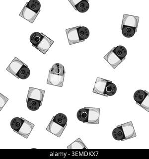 pattern control ip camera cartoon vector Stock Vector