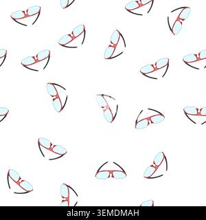 pattern goggle safety goggles cartoon vector Stock Vector