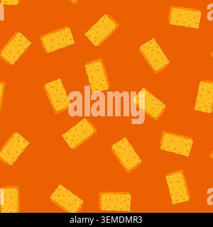 seamless pattern hygiene yellow sponge cartoon vector Stock Vector