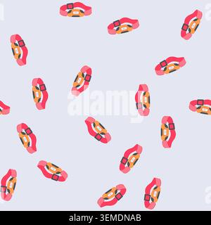 seamless pattern electric headlamp flashlight cartoon vector Stock Vector
