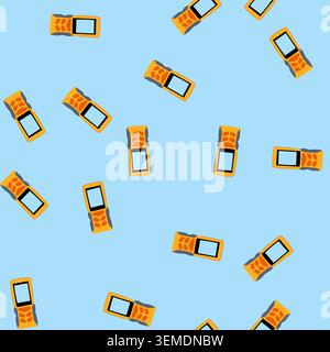 seamless pattern laser distance meter icon for measurement Stock Vector