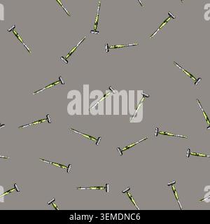 seamless pattern vacuum electric mop cartoon vector Stock Vector