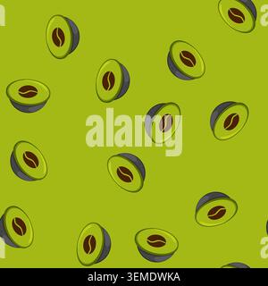 seamless pattern pod capsule coffee cartoon vector Stock Vector