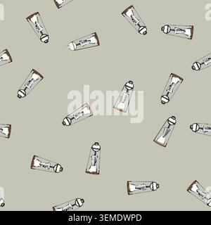 seamless pattern cfresh ice drip coffee cartoon vector Stock Vector