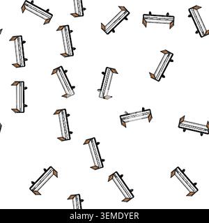 pattern pediatric hospital bed cartoon vector Stock Vector