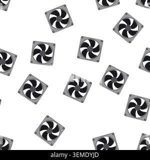 pattern technology cooling fan pc cartoon vector Stock Vector