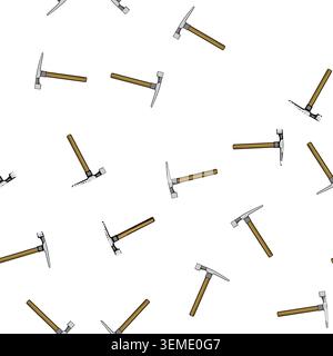 pattern site masons hammer cartoon vector Stock Vector