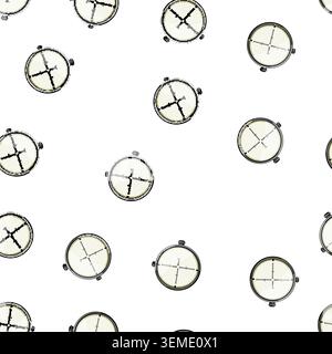 pattern shot scope sniper cartoon vector Stock Vector