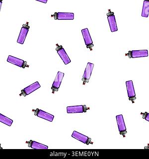 pattern reusable bike bottle cartoon vector Stock Vector