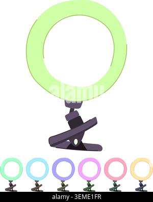 stand light ring vector cartoon graphic Stock Vector