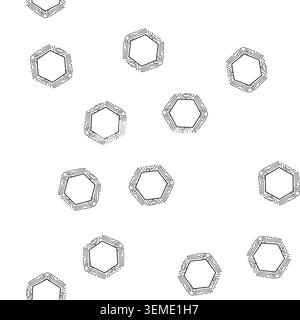 pattern semiconductor microchip frame cartoon vector Stock Vector