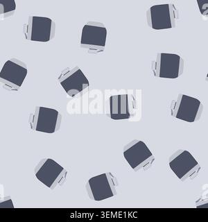 seamless pattern hip flask alcohol cartoon vector Stock Vector