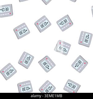 pattern loud travel alarm clock cartoon vector Stock Vector